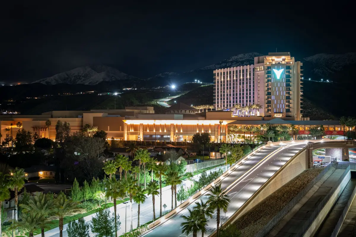 San Bernardino, California skyline at night