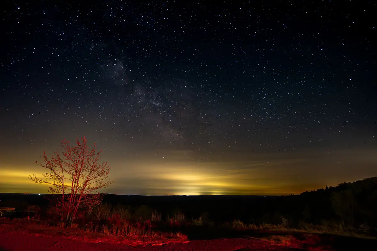 South Burlington, Vermont skyline at night
