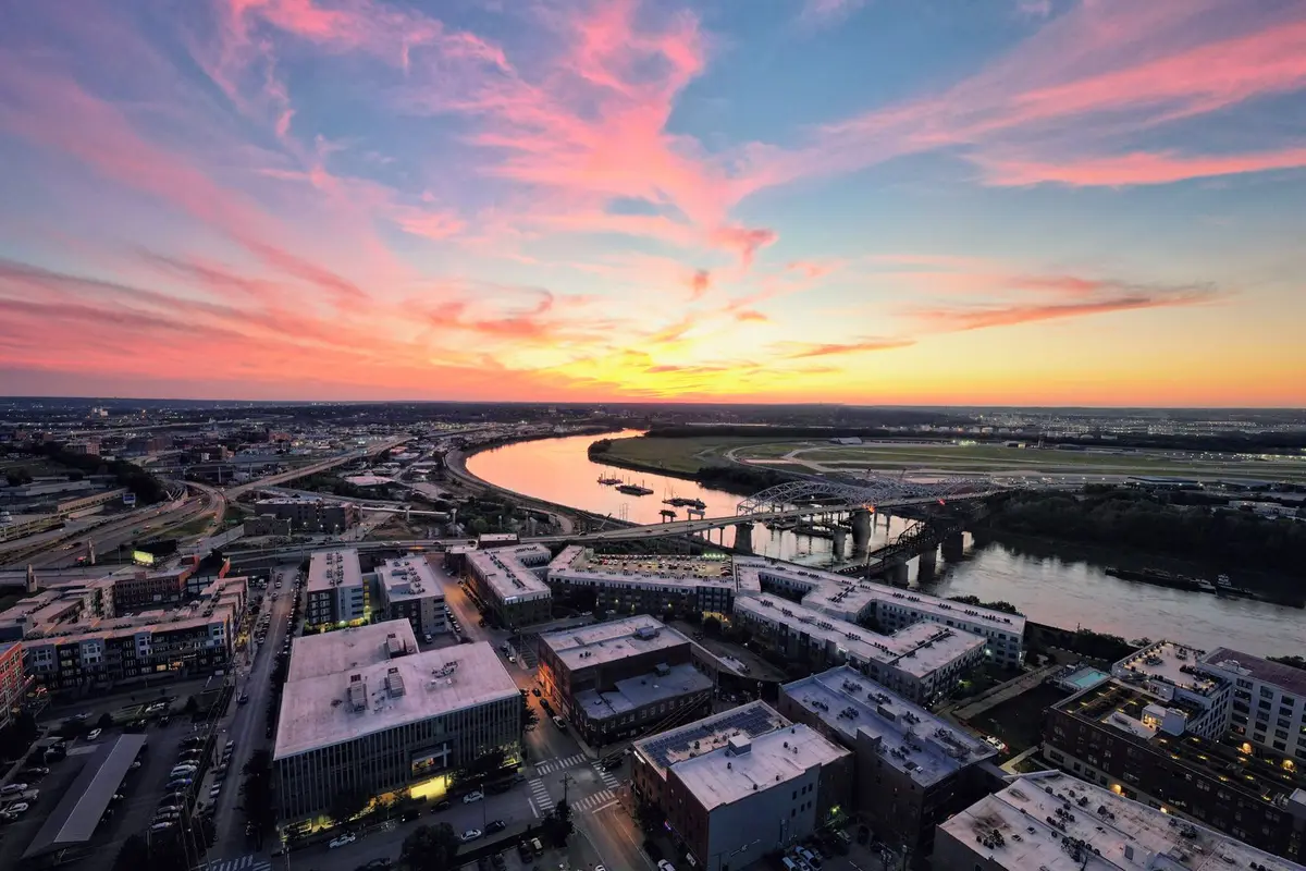 Aerial view of Springfield, Missouri