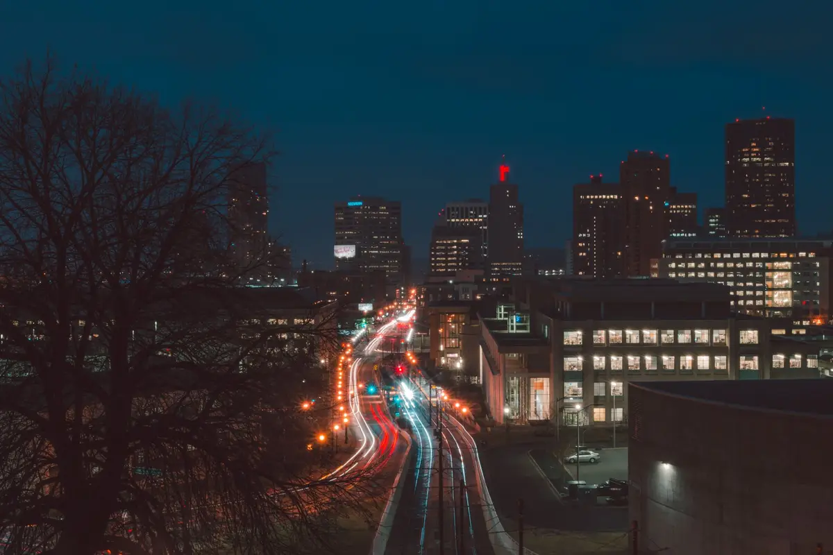 St. Paul, Minnesota skyline at night