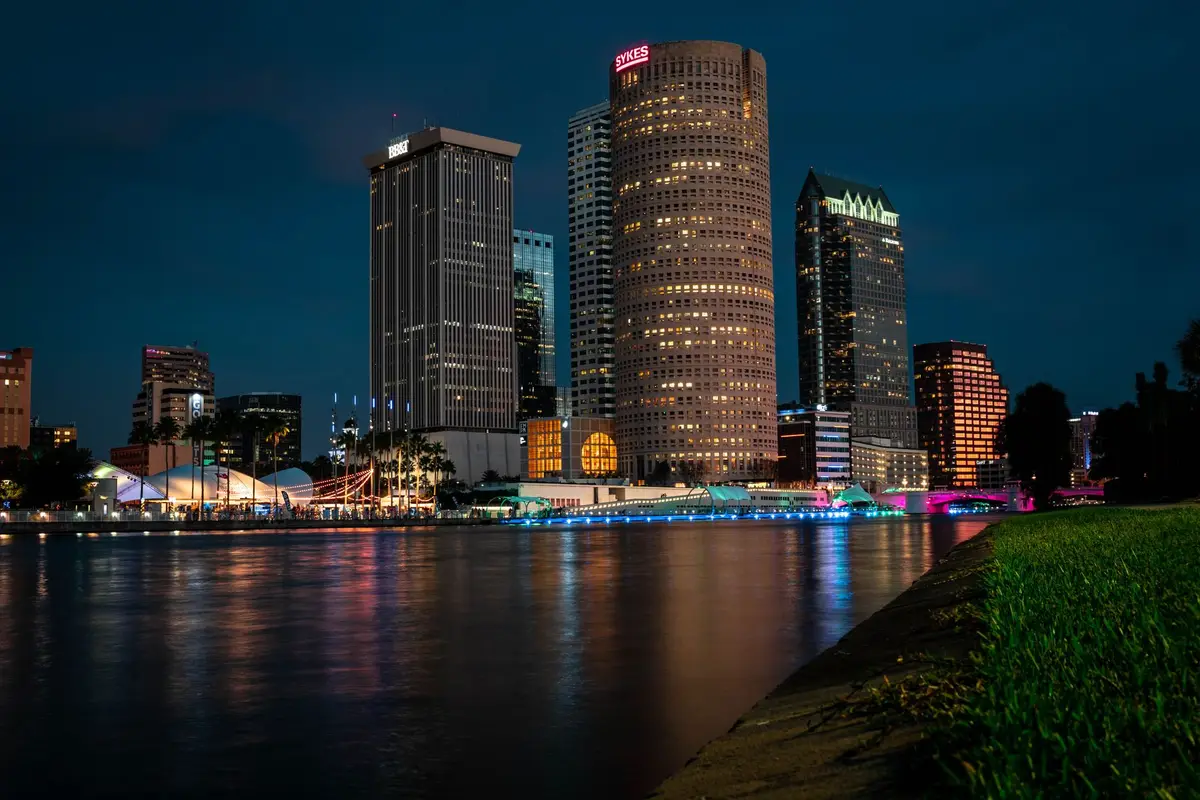 Tampa, Florida skyline at night