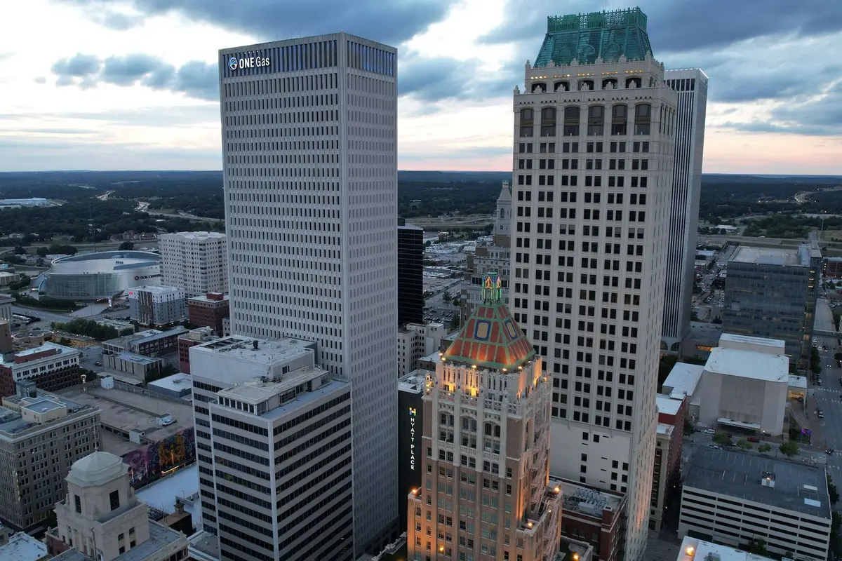 Aerial view of Tulsa, Oklahoma