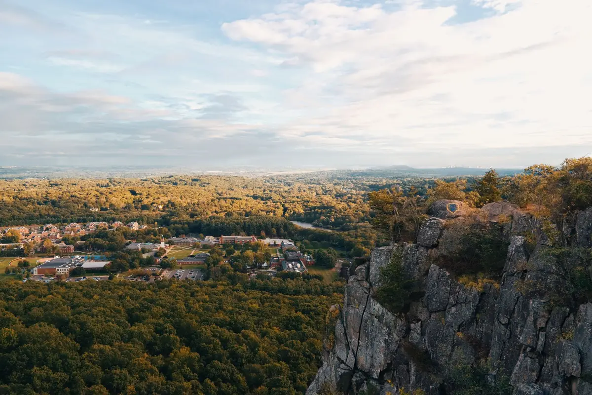 Aerial view of Waterbury, Connecticut