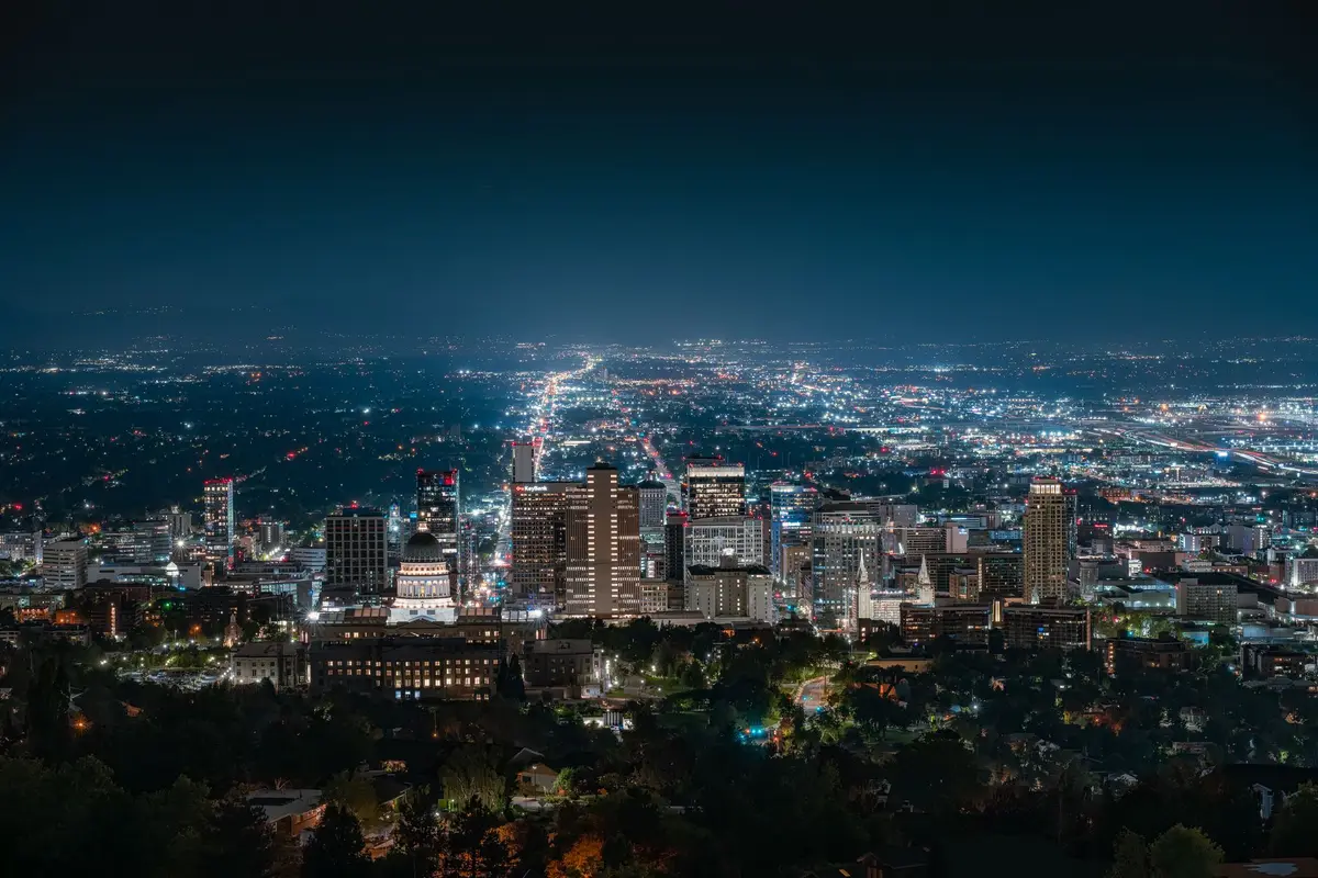 West Valley City, Utah skyline at night