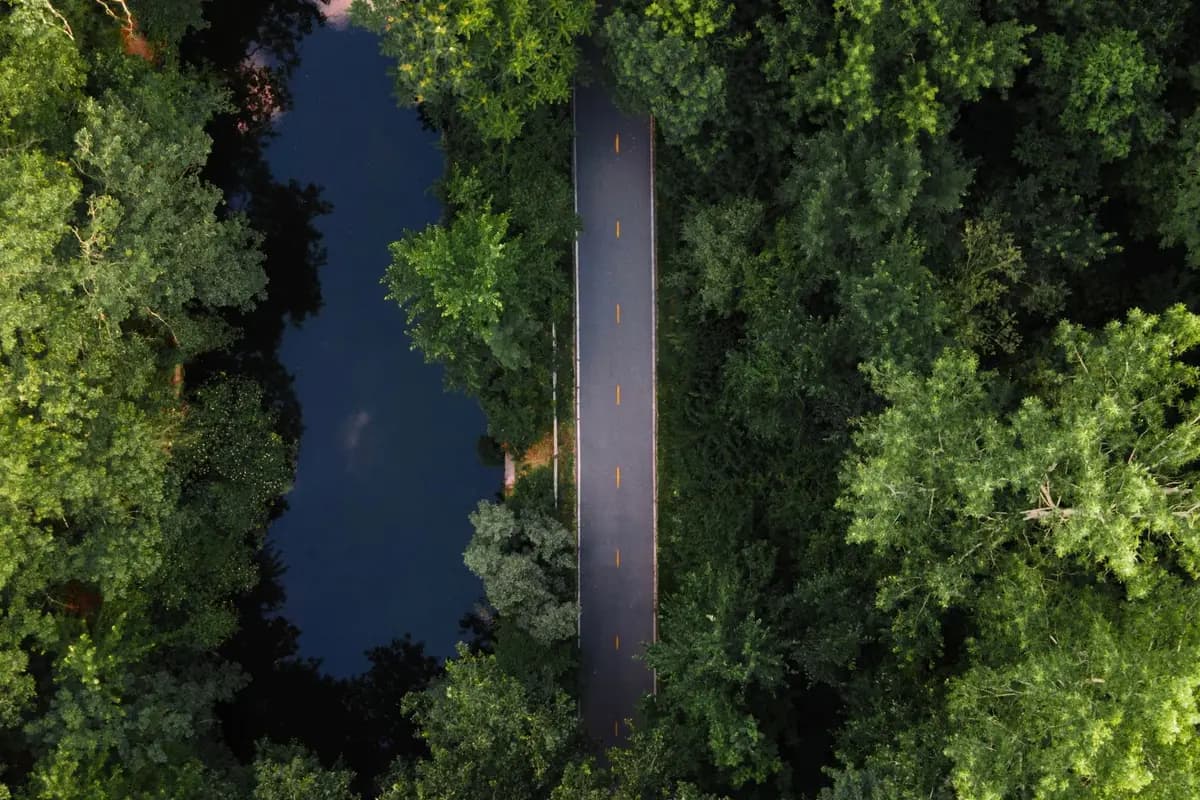 Aerial view of Woonsocket, Rhode Island