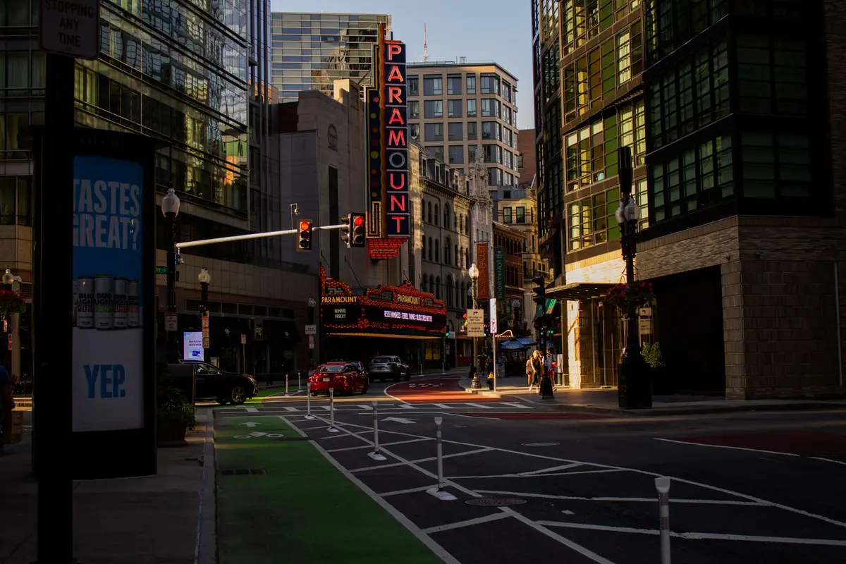 Downtown Worcester, Massachusetts street scene